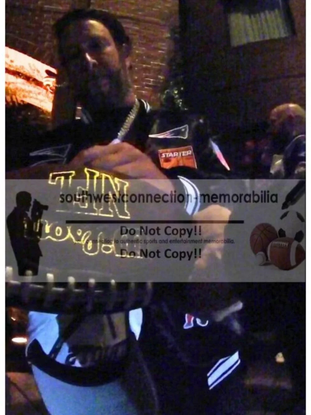 Dave Portnoy Signed Wilson NFL Football Barstool Sports El Pres Proof COA